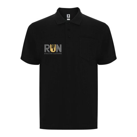 Werbeartikel Centauro Premium Poloshirt Unisex – schwarz – 2XL – mit Logo bedruckt