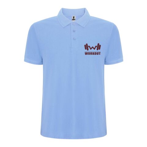 Werbeartikel Pegaso Premium Poloshirt für Herren – himmelblau – 2XL – mit Logo bedruckt
