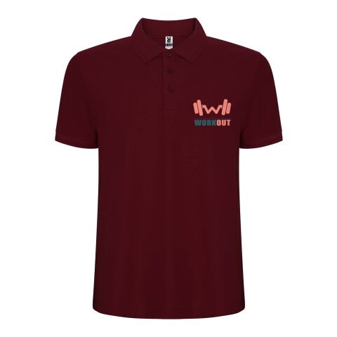 Werbeartikel Pegaso Premium Poloshirt für Herren – garnet – XL – mit Logo bedruckt