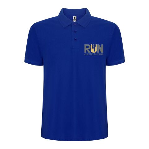 Werbeartikel Pegaso Premium Poloshirt für Herren – blau – 2XL – mit Logo bedruckt