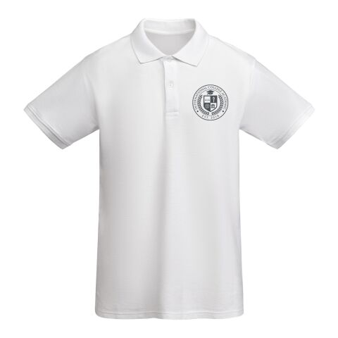 Werbeartikel Prince Poloshirt für Herren – absolutes weiß – 2XL – mit Logo bedruckt