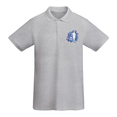 48h Express-Druck Werbeartikel Prince Poloshirt für Herren – marl grey – L – mit Logo bedruckt