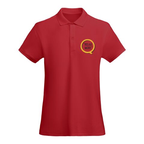 Werbeartikel Prince Poloshirt für Damen – rot – XL – mit Logo bedruckt