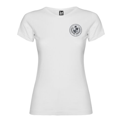Werbeartikel Jamaika T-Shirt für Damen – absolutes weiß – XL – mit Logo bedruckt