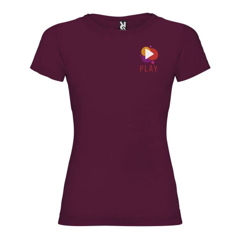 Werbeartikel Jamaika T-Shirt für Damen – bordeaux – 2XL – mit Logo bedruckt
