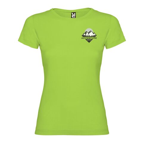 48h Express-Druck Werbeartikel Jamaika T-Shirt für Damen – oasis green – L – mit Logo bedruckt