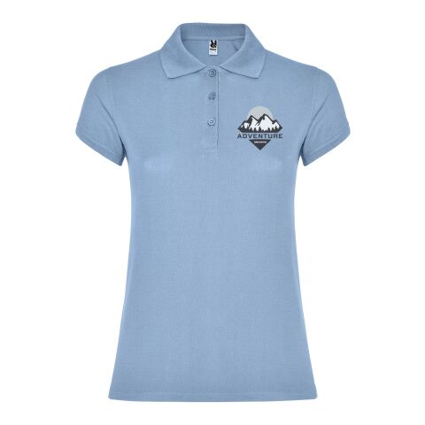 Werbeartikel Star Poloshirt für Damen | himmelblau | mit Logo bedrucken