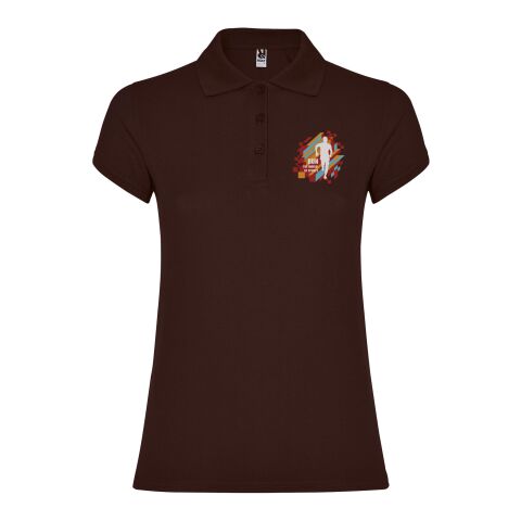 Werbeartikel Star Poloshirt für Damen – chocolat – S – mit Logo bedruckt