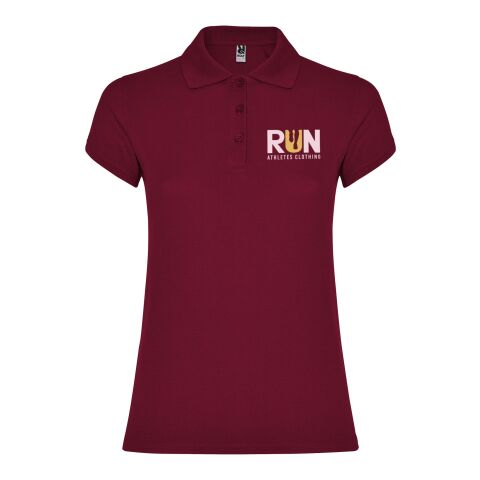 Werbeartikel Star Poloshirt für Damen – garnet – L – mit Logo bedruckt