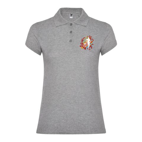 Werbeartikel Star Poloshirt für Damen – marl grey – S – mit Logo bedruckt