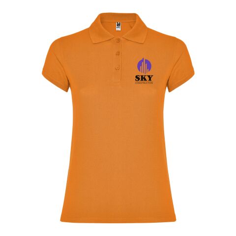 Werbeartikel Star Poloshirt für Damen – orange – XL – mit Logo bedruckt