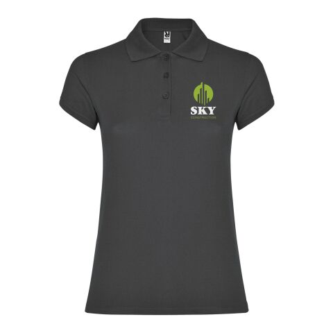 48h Express-Druck Werbeartikel Star Poloshirt für Damen – dark lead – M – mit Logo bedruckt