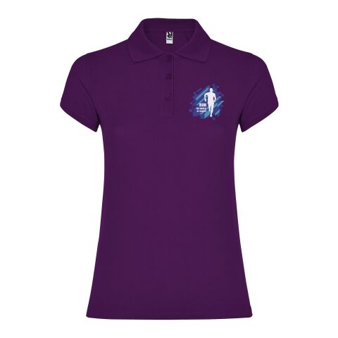 Werbeartikel Star Poloshirt für Damen – lila – 2XL – mit Logo bedruckt