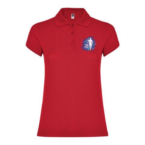 Werbeartikel Star Poloshirt für Damen – rot – 3XL – mit Logo bedruckt