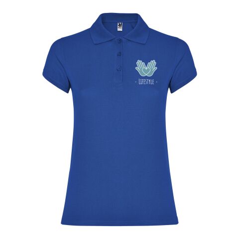 48h Express-Druck Werbeartikel Star Poloshirt für Damen – royalblau – 2XL – mit Logo bedruckt