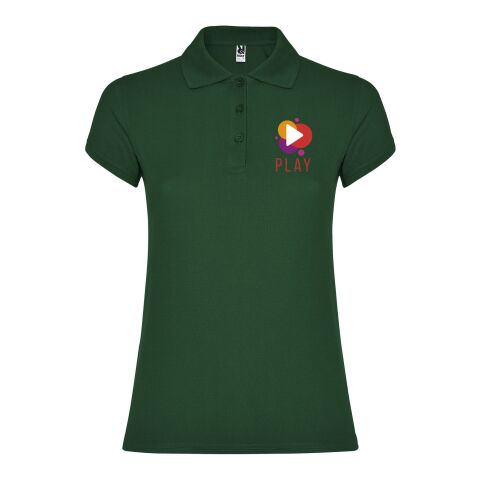 48h Express-Druck Werbeartikel Star Poloshirt für Damen – dunkelgrün – 2XL – mit Logo bedruckt