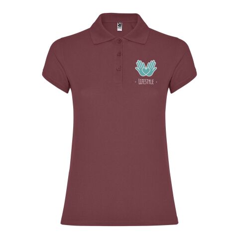 Werbeartikel Star Poloshirt für Damen – berry red – XL – mit Logo bedruckt