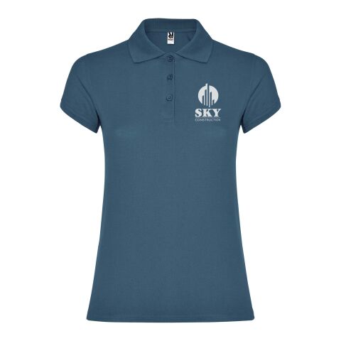 48h Express-Druck Werbeartikel Star Poloshirt für Damen – storm blue – 3XL – mit Logo bedruckt