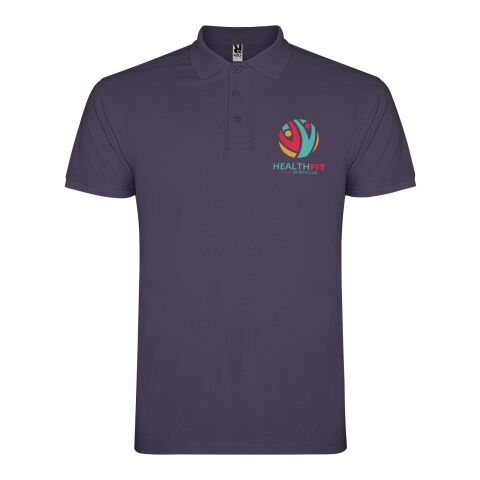 Werbeartikel Star Poloshirt für Herren – fliederfarben – L – mit Logo bedruckt