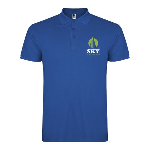 48h Express-Druck Werbeartikel Star Poloshirt für Herren – royalblau – 3XL – mit Logo bedruckt