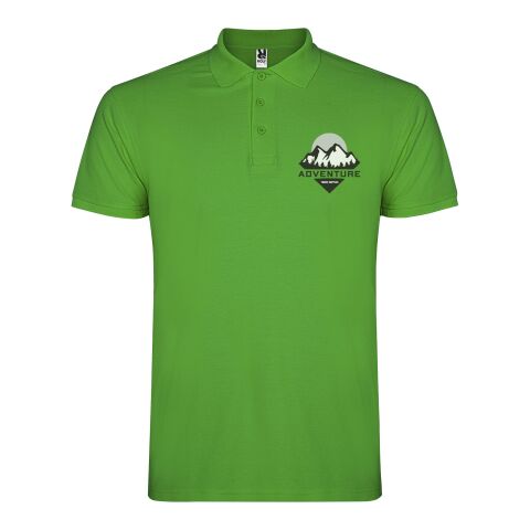 Werbeartikel Star Poloshirt für Herren – Grass Green – L – mit Logo bedruckt