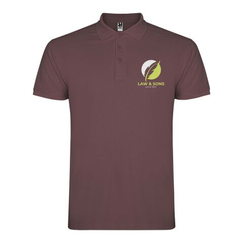 Werbeartikel Star Poloshirt für Herren – hellrot – 3XL – mit Logo bedruckt