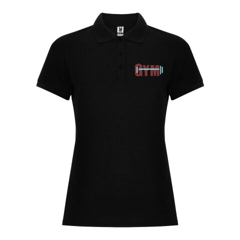 Werbeartikel Pegaso Premium Poloshirt für Damen – schwarz – XL – mit Logo bedruckt