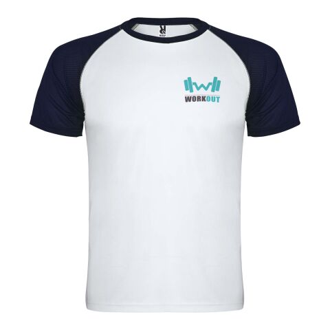 Indianapolis T-Shirt Unisex aus recyceltem Material Standard | weiss-Navy Blue | XL | ohne Werbeanbringung | Nicht verfügbar | Nicht verfügbar | Nicht verfügbar