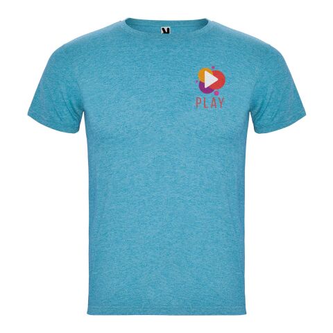 Werbeartikel Fox T-Shirt für Herren – heather turquoise – M – mit Logo bedruckt