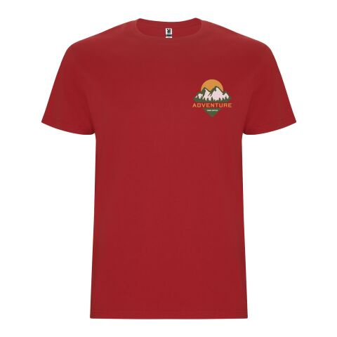 48h Express-Druck Werbeartikel Stafford T-Shirt für Herren – rot – 4XL – mit Logo bedruckt