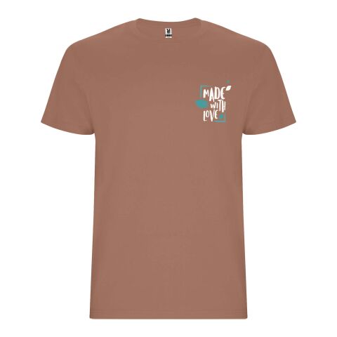 Werbeartikel T-Shirt Stafford – mocha – mit Logo bedruckt 48h Express-Druck Gr. M