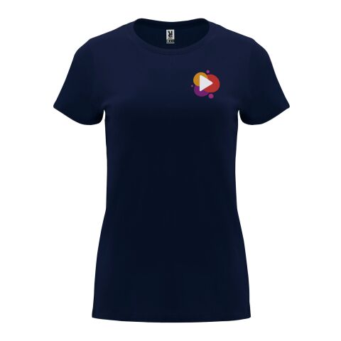 Werbeartikel Capri T-Shirt für Damen – navy blue – 2XL – mit Logo bedruckt