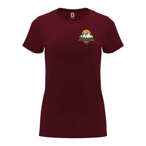 Werbeartikel Capri T-Shirt für Damen – garnet – 2XL – mit Logo bedruckt