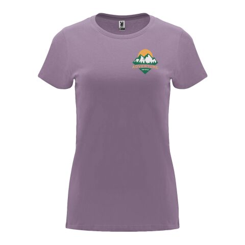 Werbeartikel Capri T-Shirt für Damen – flieder – XL – mit Logo bedruckt
