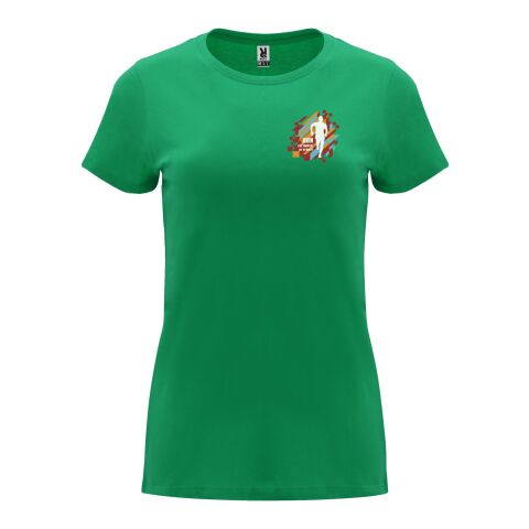 Teamkleidung T-Shirt Capri – kelly green – mit Logo bedruckt 48h Express-Druck Gr. L