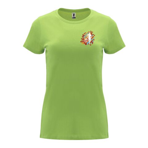 Werbeartikel Capri T-Shirt für Damen – oasis green – L – mit Logo bedruckt