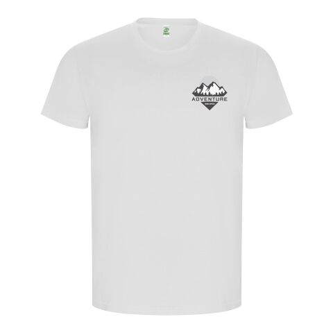 48h Express-Druck Werbeartikel Golden T-Shirt für Herren – weiß – M – mit Logo bedruckt