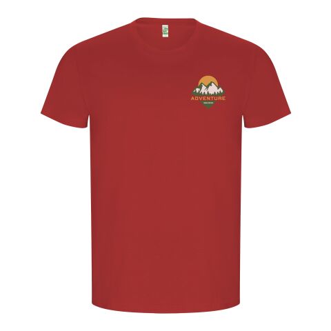 Werbeartikel Golden T-Shirt für Herren – rot – XL – mit Logo bedruckt