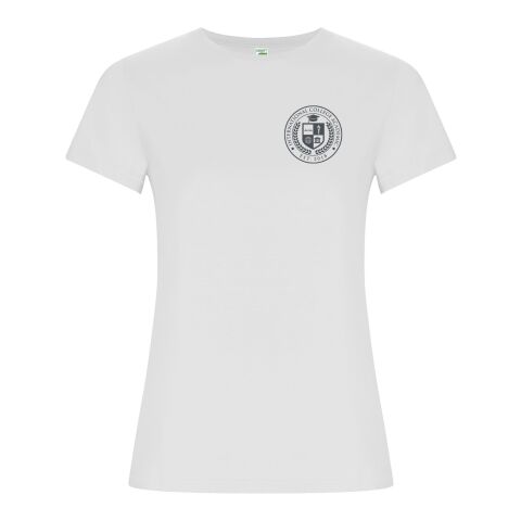 48h Express-Druck Werbeartikel Golden T-Shirt für Damen – weiß – M – mit Logo bedruckt