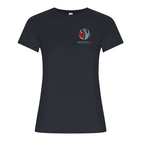 Werbeartikel Golden T-Shirt für Damen – Ebony – L – mit Logo bedruckt