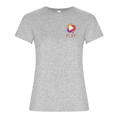 Werbeartikel Golden T-Shirt für Damen – Marl Grey – M – mit Logo bedruckt