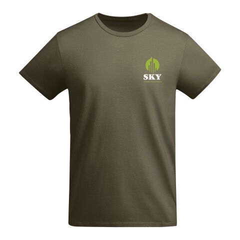 48h Express-Druck Werbeartikel Breda T-Shirt für Herren – militar green – S – mit Logo bedruckt