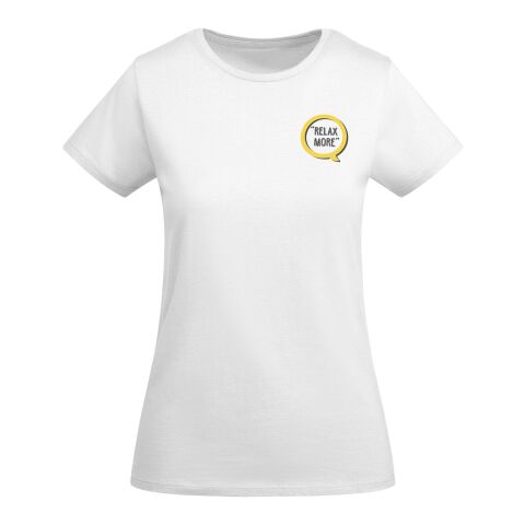 Werbeartikel Breda T-Shirt für Damen – absolutes weiß – M – mit Logo bedruckt