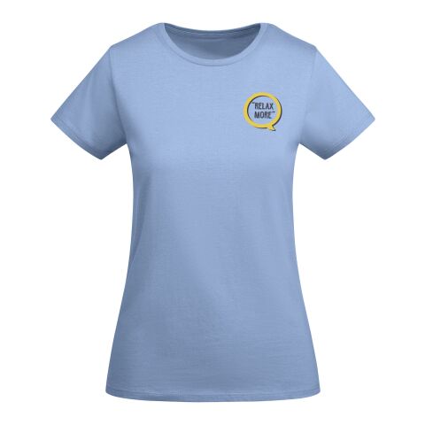 Werbeartikel Breda T-Shirt für Damen – himmelblau – M – mit Logo bedruckt