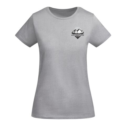 48h Express-Druck Werbeartikel Breda T-Shirt für Damen – marl grey – L – mit Logo bedruckt