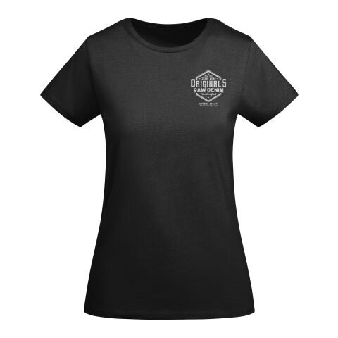 Werbeartikel Breda T-Shirt für Damen – schwarz – M – mit Logo bedruckt