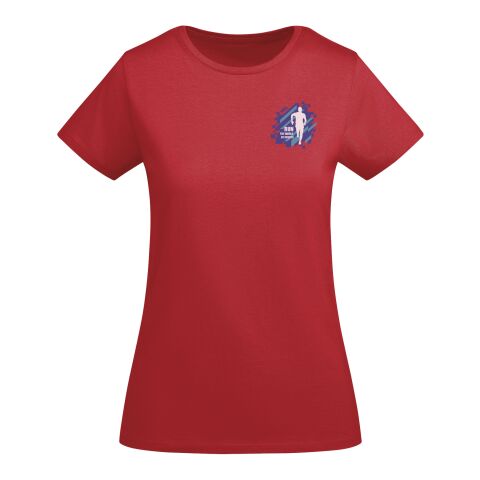 48h Express-Druck Werbeartikel Breda T-Shirt für Damen – rot – 3XL – mit Logo bedruckt