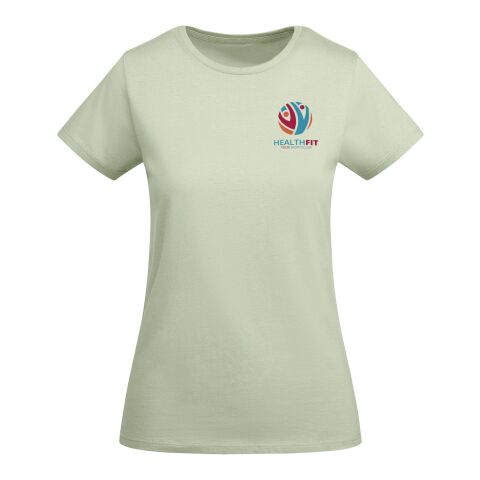 Werbeartikel Breda T-Shirt für Damen – mist green – XL – mit Logo bedruckt
