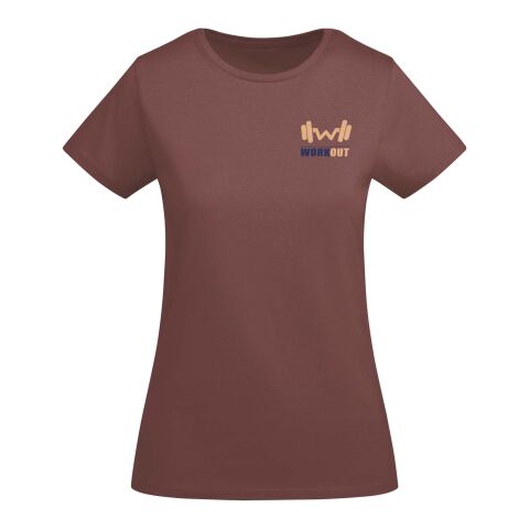 48h Express-Druck Werbeartikel Breda T-Shirt für Damen – hellrot – XL – mit Logo bedruckt
