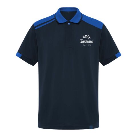 Werbeartikel Samurai Kurzärmeliges Poloshirt mit antibakterieller Wirkung, 160 g/m2, unisex – Navy Blue-royalblau – 3XL – mit Logo bedruckt